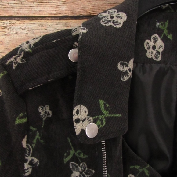 Charcoal Gray Soft Ribbed Asymmetrical Motto Jacket  S/M - Picture 6 of 16